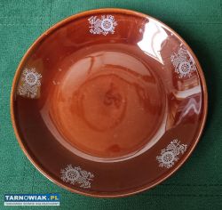 Głęboki brązowy talerz porcelit fabryka w Pruszków - Obrazek 1