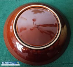 Głęboki brązowy talerz porcelit fabryka w Pruszków - Obrazek 2