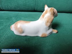 Porcelanowa figurka psa z PRL ZSSR sygnowana - Obrazek 2