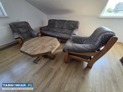Skórzany zestaw mebli wypoczynkowych - Obrazek 2