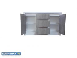 Komoda Biała z frotntami beton | Nowa - Obrazek 3