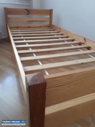 ŁÓŻKO drewniane SOSNOWE rama Lakier bezbarwny 90x2 - Obrazek 4
