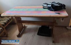 Drewniany stół, ława i 4 krzesła – komplet do kuch - Obrazek 2