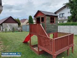 Sprzedam domek drewniany z piaskownica - Obrazek 1