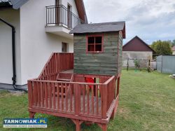 Sprzedam domek drewniany z piaskownica - Obrazek 2