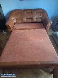 Rozkładana skórzana sofa z 2 fotelami - Obrazek 3