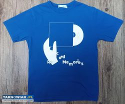 Koszulka T-Shirt Record memories niebieska Zara - Obrazek 1