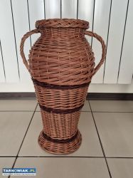 Wiklinowy wazon, dzban, flakon z dwoma uszami, - Obrazek 1
