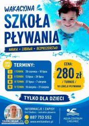 Wakacyjna szkoła pływania chełmiec 2026 | zapisy - Obrazek 1