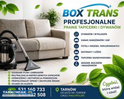 Pranie Tapicerek Dywanów firma BoxTrans - Obrazek 1