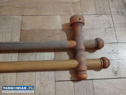 Drewniany karnisz / wieszak na firanki zasłony - Obrazek 2