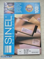 Sinel best print etykiety  210x297 białe 60sztuk - Obrazek 1