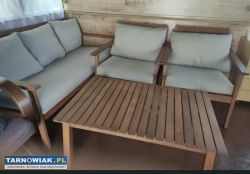 Meble ogrodowe drewniane z poduchami - Obrazek 1