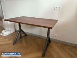 Biurko IKEA, IDASEN,brązowy/ciemnoszary, 120x70 cm - Obrazek 2