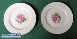 Porcelanowy talerz Oyamatsu Różowa róża - Obrazek 1