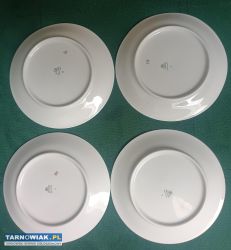 Porcelana Wałbrzych talerzyk deserowy złocenia PRL - Obrazek 2