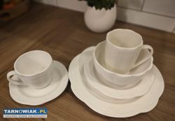 Piękny zestaw obiadowo-kawowy na 6 osób stan bdb+ - Obrazek 3