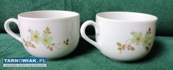 Porcelanowy kubek vintage z zielonym motywem - Obrazek 1