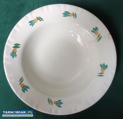 Talerz fajans Włocławek vintage retro - Obrazek 3