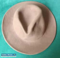 Stary Beżowy brązowy kapelusz typu fedora M usa - Obrazek 1