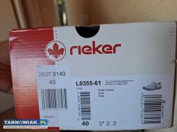 Buty Rieker beżowe skórzane 40 - Obrazek 3