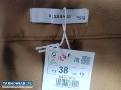 Brązowo oliwkowe spodnie Reserved 38 9681b-19x-38 - Obrazek 3