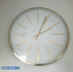 Duży zegar w złotej ramie średnica 59cm - Obrazek 1