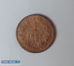Moneta 1 kreuzer 1885 rok - Obrazek 1