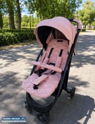 Wózek dziewczęcy spacerówka lekki różowy - Obrazek 1