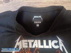 Czarna koszulka T-shirt Metallica Cropp M - Obrazek 2