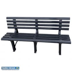 Ławka ogrodowa do ogrodu z oparciem antracyt 150cm - Obrazek 1