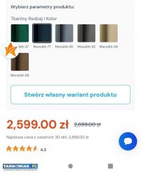 700 zł taniej nowa sofa kanapa Bjorn Monolith 77 - Obrazek 4