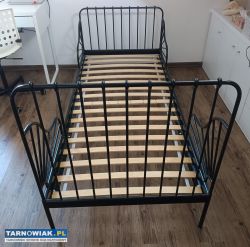 Łóżko Minnen 17467 Ikea czarne że stelażem 80x200 - Obrazek 1