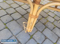 Sofa kanapa wiklinowa 2 osobowa poduszki kremowe - Obrazek 3