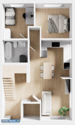 Apartament 88,41 m2 dwupoziomowy. - Obrazek 4