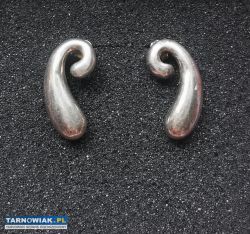 Srebrne kolczyki na sztyfcie dł. 23mm nowe - Obrazek 1