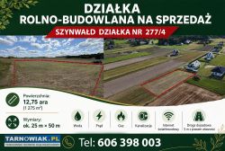 Szynwałd Działka rolno-budowlana uzbrojona 12,75ar - Obrazek 1