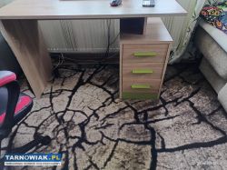 Biurko i szafki dąb Sonoma jasna zieleń - Obrazek 4