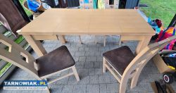 Stół do salonu kuchni na działkę plus 4 krzesła - Obrazek 1