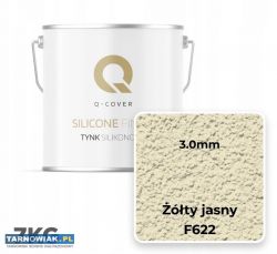 Tynk jasny żółty silikonowy gradacja 3 mm, 7 kg - Obrazek 1