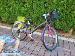 Sprzedam rower Btwin 24" dziewczęcy z koszykiem - Obrazek 2