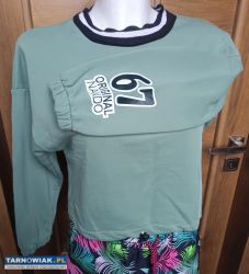 Zielona bluza sportowa 67 You are loved N 152 - Obrazek 1