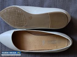 Eleganckie, skórzane baleriny marki 5th Avenue 38 - Obrazek 2