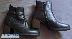 Skórzane botki damskie 5th Avenue - r.37 - Obrazek 1