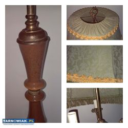 Elegancka mosiężna lampa podłogowa w stylu vintage - Obrazek 3