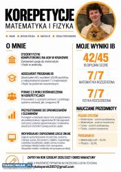 Korepetycje z matematyki / fizyki | Online - Obrazek 1