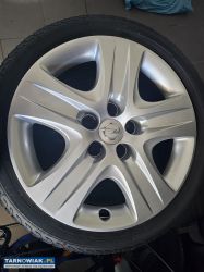 Opony na stalówkach z kołpakami Opel - Obrazek 1