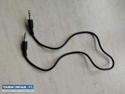 Kabel przewód mini-jack 3,5mm dł.46cm - Obrazek 1