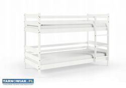 Białe drewniane łóżko piętrowe lub podwójne - Obrazek 4