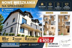 Tarnowiec – nowe mieszkanie 85 m², dwupoziomowe - Obrazek 1
